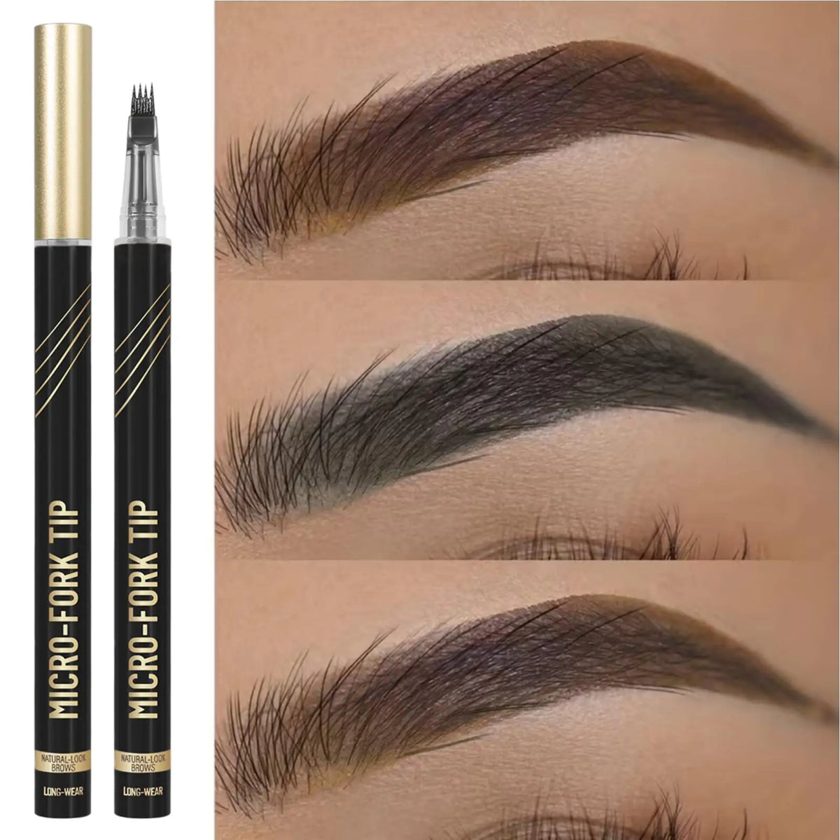 1PC Waterproof Eyebrow Pen - 4 Split Head, Wild Eyebrows, Lasting Without Smudging, Makeup for Beginners ,Liquid Eyebrow Pen