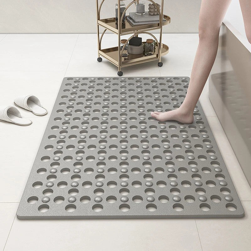 New Slip Anti Mould Rubber Anti Slip Bath Mat With Drain Holes Machine Washable Antibacterial Resistant Shower Mat Shower Or Tub
