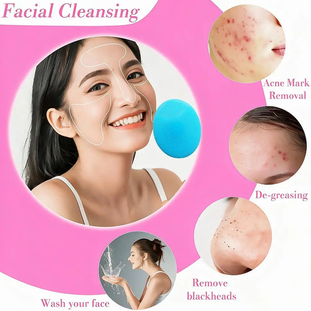 Silicone Cleaning Brush Gel Washing Pad Exfoliating Blackhead Remover Facial Deep Cleansing Face Care Brushes Baby Bath Massager