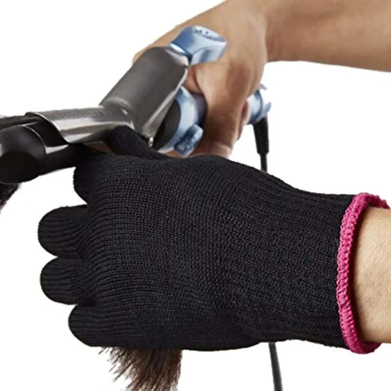 1Pc Hair Straightener Perm Curling Hairdressing Heat Resistant Finger Glove Hair Care Styling Tools Thermal Styling Glove