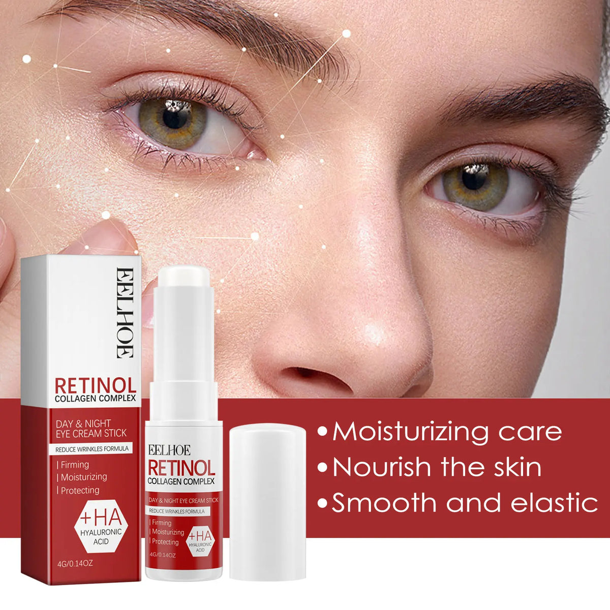 Retinol Eye Cream Collagen Multibalm Stick Reduce Wrinkles Eye Bag Hyaluronic Acid Anti Dark Circle Puffiness Eye Care Products