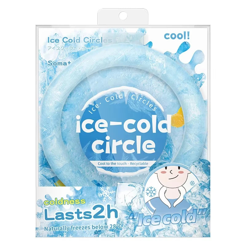 Neck Cooling Tube Wraps Ice Ring Neck Cooler Personal Ice Pack Wrap for Hot Weather Gel Reusable