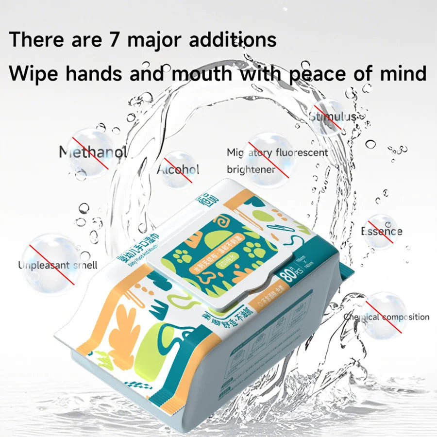 Baby Hand Face Wipes Fragrance-free Soft Thickened 100% Cotton Face Towel Make Disposable Wet Wipes For Hand Mouth Cleaning