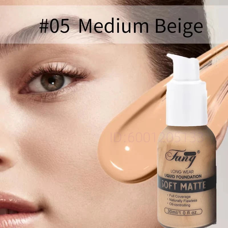 30ml SEPORA 6 Colors Matte Liquid Foundation Oil Control Waterproof Full Coverage Facial Natural Concealer Base Makeup Cosmetics