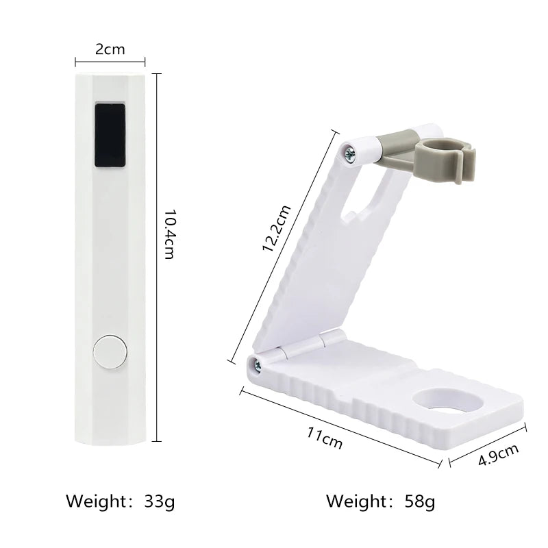1pcs Mini Handheld LED Nail Lamp Rechargeable UV Nail Dryer Digital Display Gel Nail Curing Light For Home Salon Manicure Use