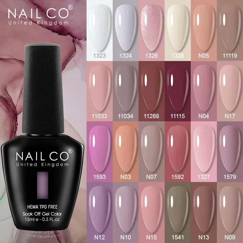 NAILCO 131Colors TPO FREE HEMA Vernis Semi Permanent UV Varnish Gel Nail Polish Nails Art Gel Manicure TOP BASE Varnish Hybrid