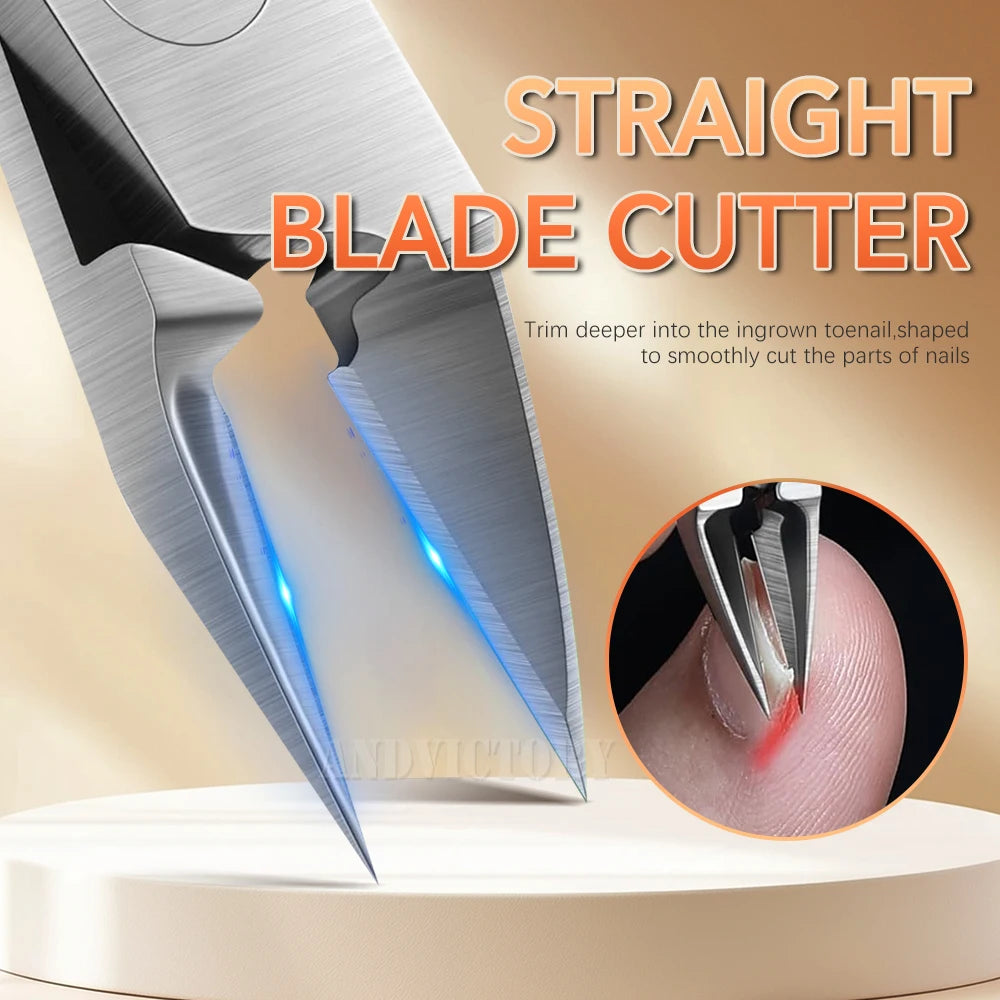 1Pc Toenail Clipper Ingrown Thick Nails Cutters Non-Slip Handle Beauty Health Professional Manicure Pedicure Accessories Tools