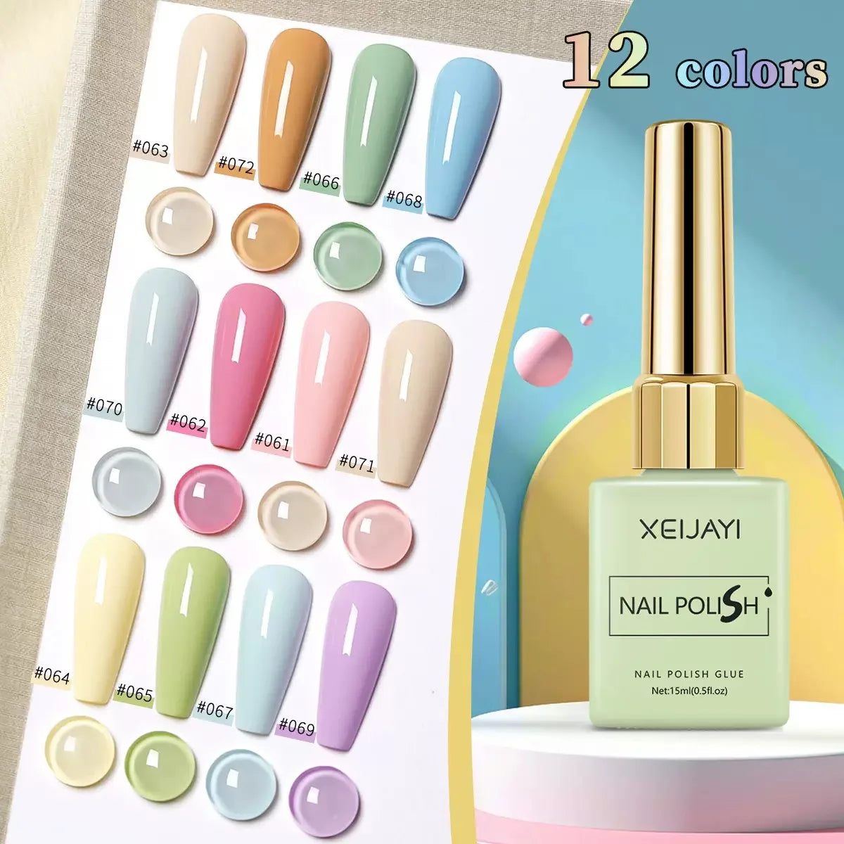 12PC Nail Gel Polish Set DIY Nail Art Design Manicure Products Soak Off UV Gel Long Lasting Manicure Painting Gel Vernis Kits