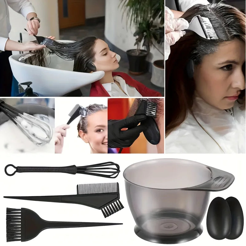 WANMEI Professional Hair Coloring Dye Tools Hairdressing Styling Accessories Hair Color Dye Mixer Dye Brush Bowl and Wai cloth
