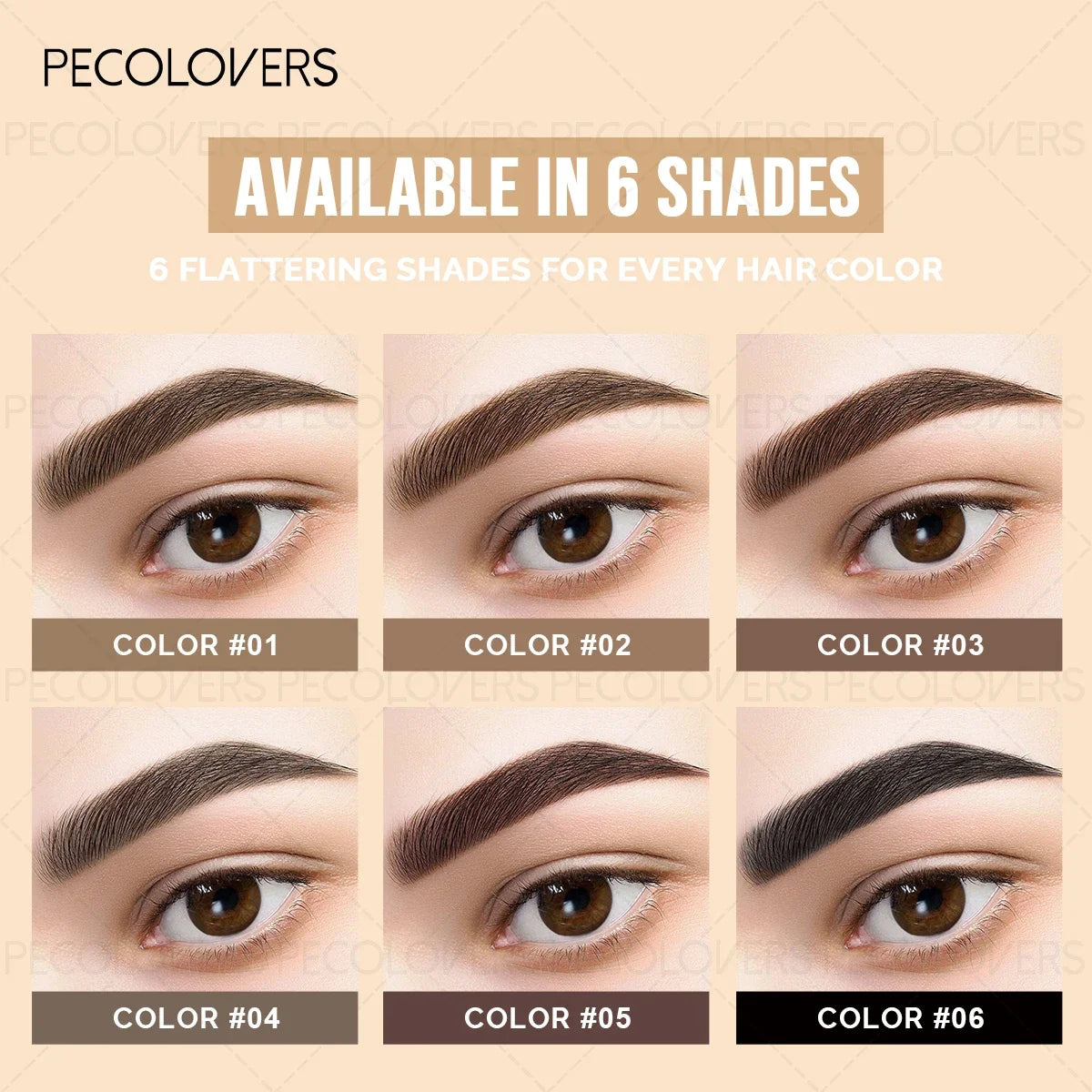 1PC Waterproof Eyebrow Pen - 4 Split Head, Wild Eyebrows, Lasting Without Smudging, Makeup for Beginners ,Liquid Eyebrow Pen