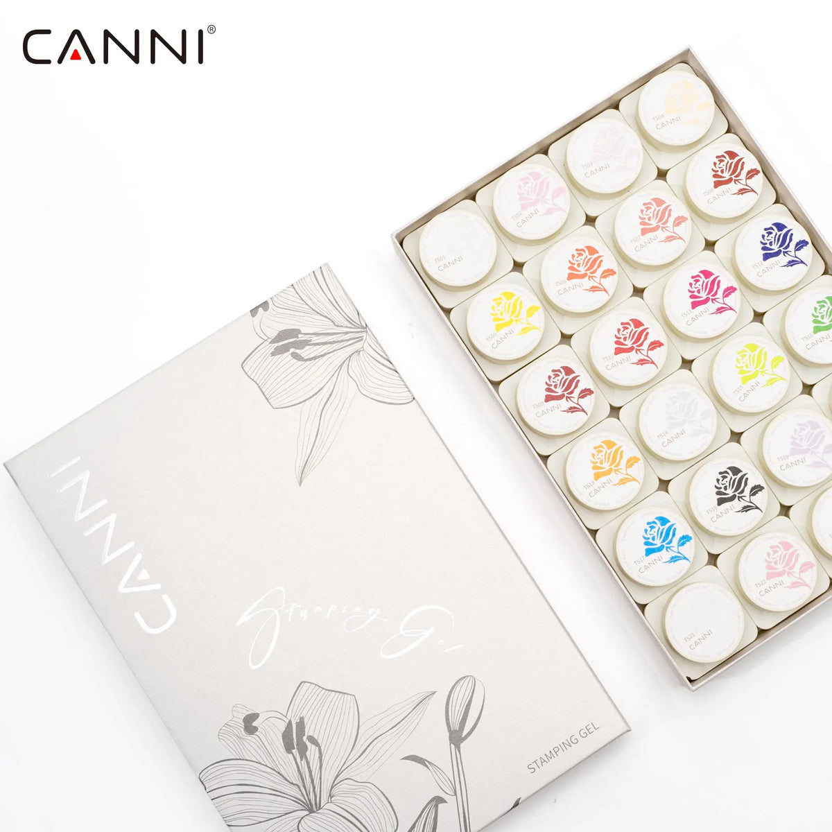 CANNI Stamping Gel Kit Gradient Nail Design Creamy Painting Gel Fast Transfer Nail Drawing Easy Used French Nail New Learner Set