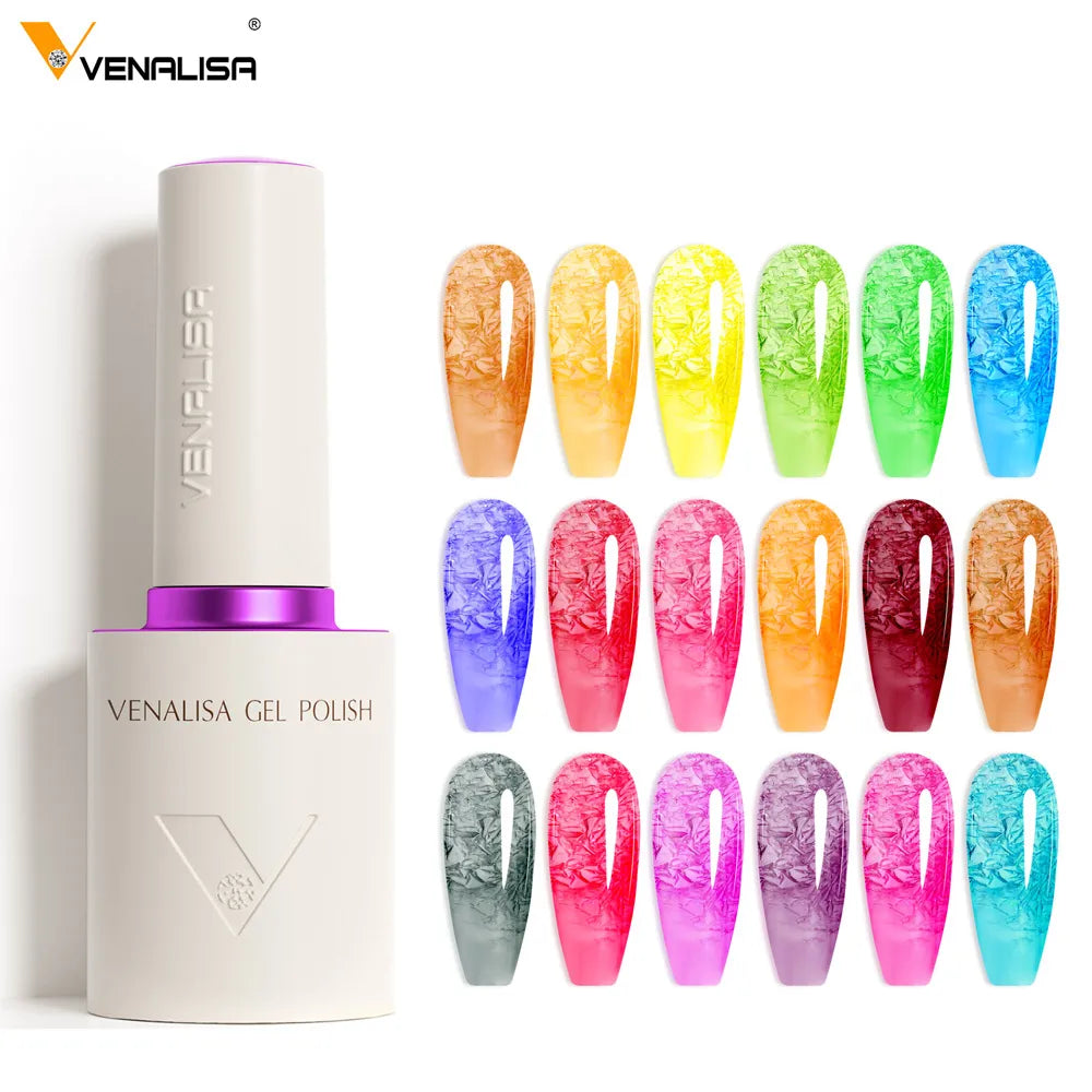 5pcs Combo Venalisa Nail Gel Polish Kit Summer Colors Glass Transparent Jelly Gel Set Home DIY Nail Maincure New Learner Gel Lot