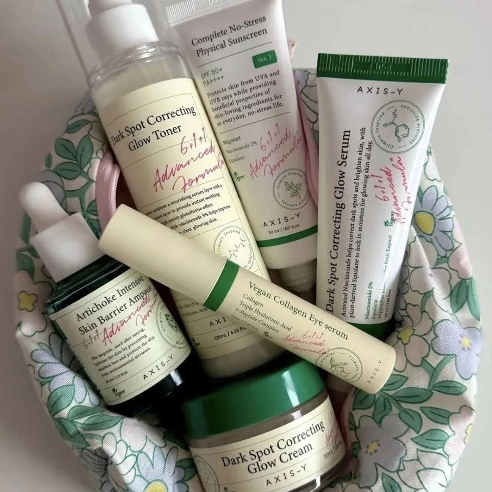AXIS-Y Original Authentic Korean Face Cream Daily Purifying Treatment Toner Sunscreen Skin Resolution Gel Mask Eye Roll-on Serum