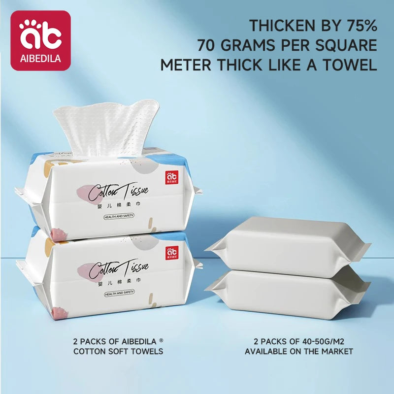 Thick Disposable Face Towel Non-woven Fabrics Baby Skin Care Dry Cleanser Towelettes Skin-friendly Facial Cleansing Towels ﻿