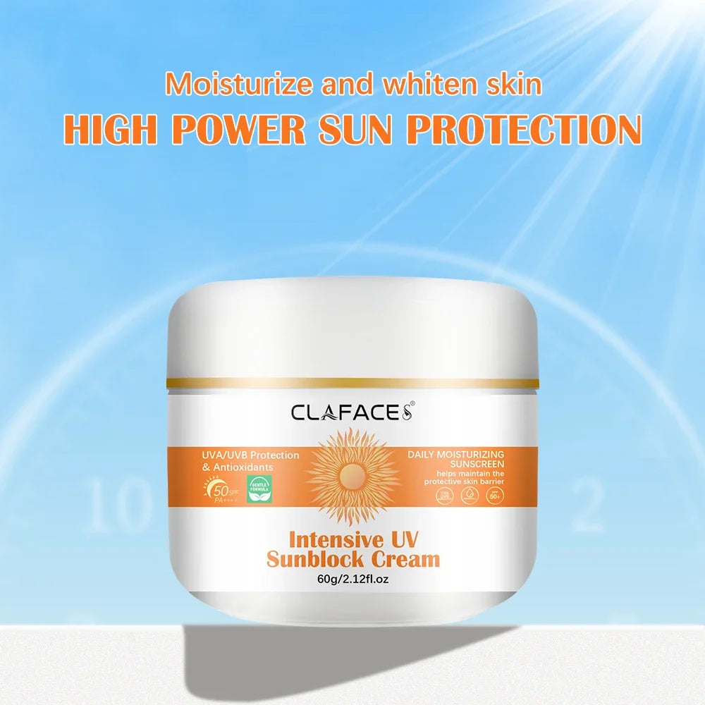 Facial Body Sunscreen Whitening Sun Cream Sunblock Skin Protective Cream Anti Sun Facial Protection Cream SPF50 Moisturizer