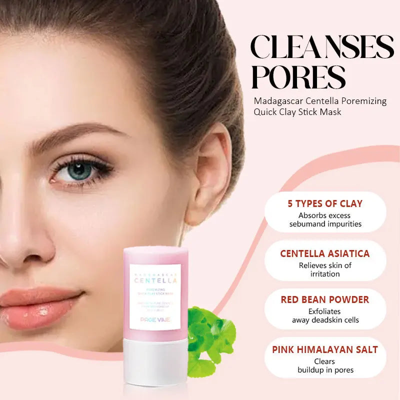 Pink Salt Facial Cleansing Mud Stick Soften Old Keratin Clean Pores Skin Softening Moisturizing Improve Skin Texture Solid Mask