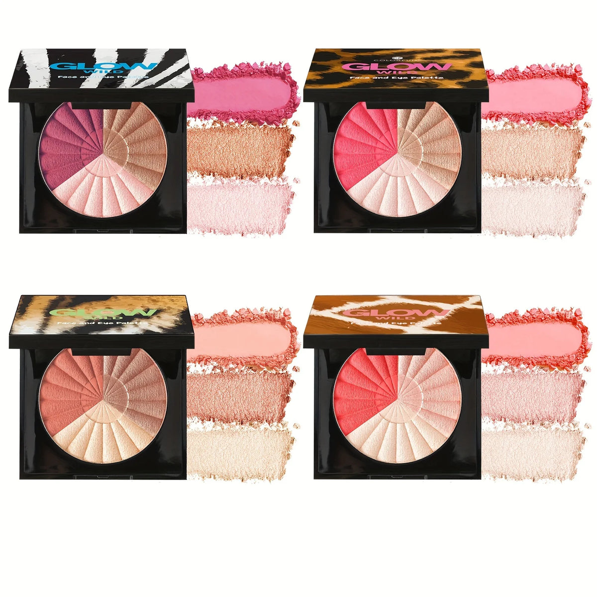 Blush Makeup Palettes, Highlighter Bronze Blush Powder, 3 in 1 Palette Matte Shimmer Glow illuminator Powder Face Highlighter