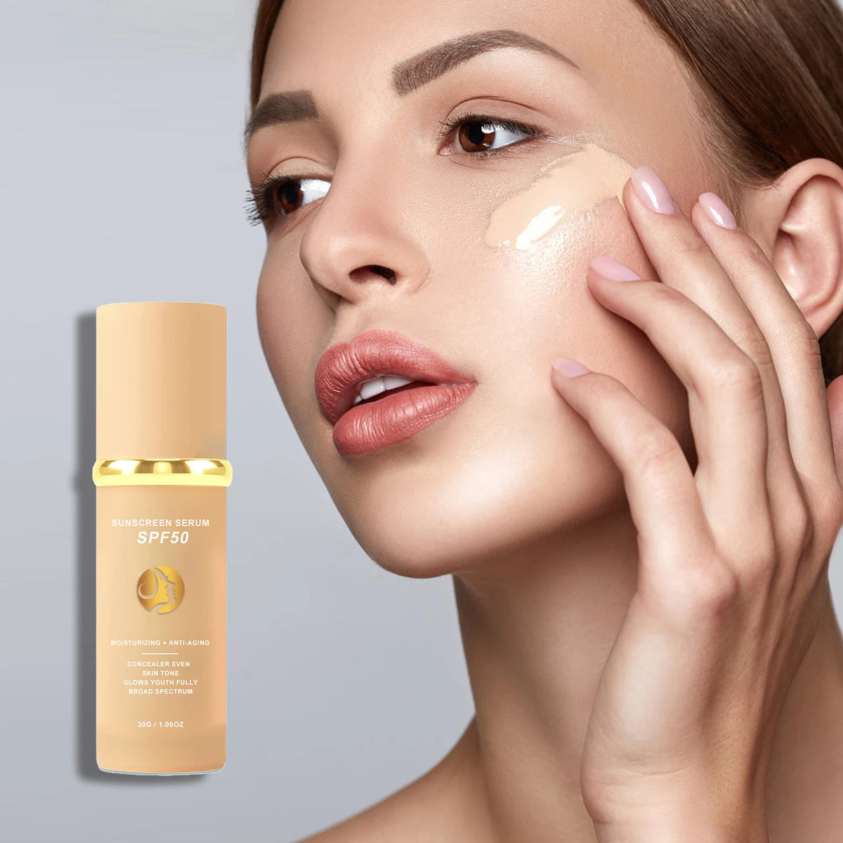 Sunscreen liquid foundation 30g, waterproof, sweat proof, goodbye to dry pickup powder, concealer, even skin color