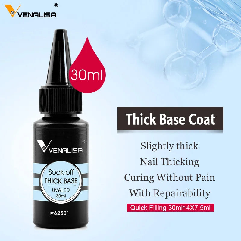 VENALISA 7.5/30ml TPO FREE Primer Base Coat No-wipe Matt Topcoat Reinforce Glossy Tempered UV LED Long Lasting Nail Gel