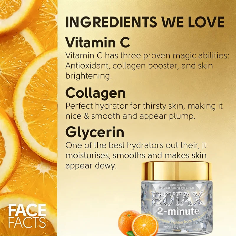 BOTAX 2-Min Firming Moisturizing Cream: Retinol/Collagen, 3X Anti-Wrinkle, Hydrates & Tightens for Soft Youthful Skin