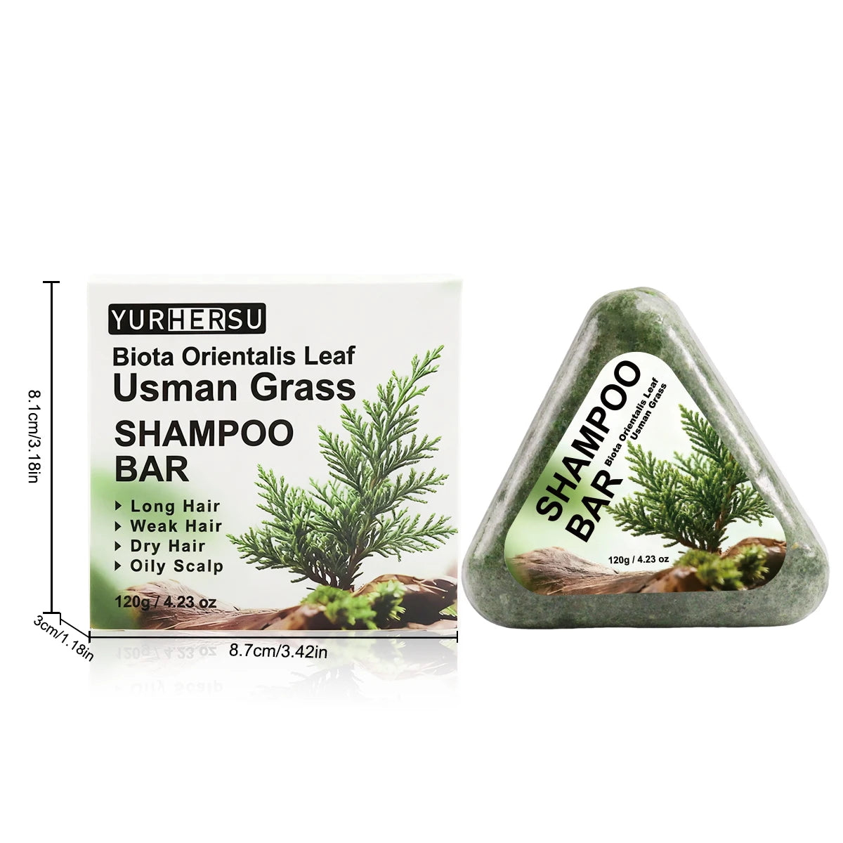 Usman Grass Shampoo Bar For Hair Growth, Anti Hair Loss, Controls Oil, Natural Organic Soap Bar