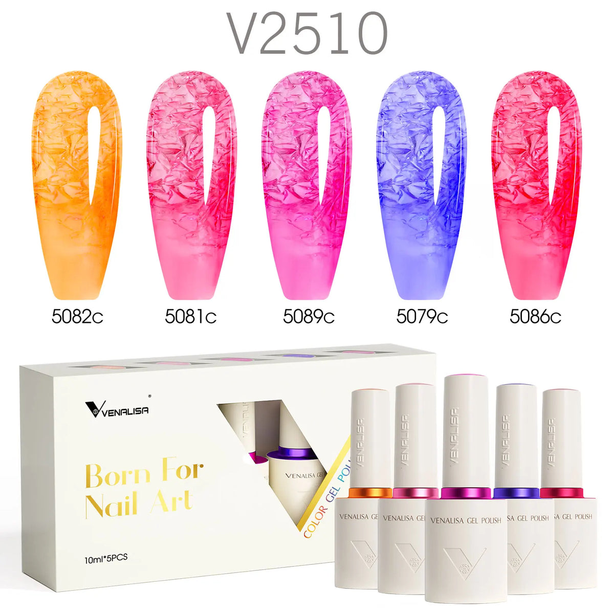 5pcs Combo Venalisa Nail Gel Polish Kit Summer Colors Glass Transparent Jelly Gel Set Home DIY Nail Maincure New Learner Gel Lot