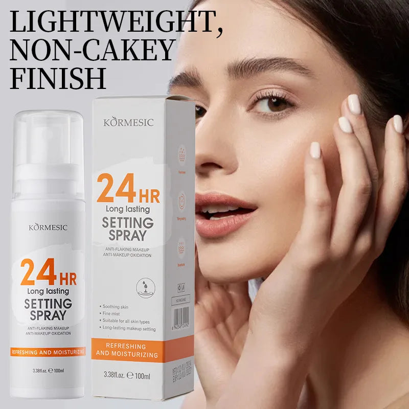 KORMESIC 24HR Long Lasting Setting Spray Anti-Makeup Oxidation Moisturizing– 100ml