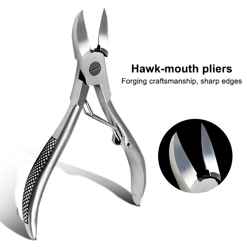 Professional Toe Nail Clippers Trimmer Cutters Paronychia Nippers Pedicure Tools Podiatry Stainless Eagle Pliers Pedicure Pliers
