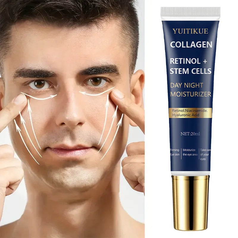 Collagen & Retinol Eye Cream 20ml - Day & Night Moisturizer, Firms & Smooths Eye Area, with Stem Cells & Niacinamide