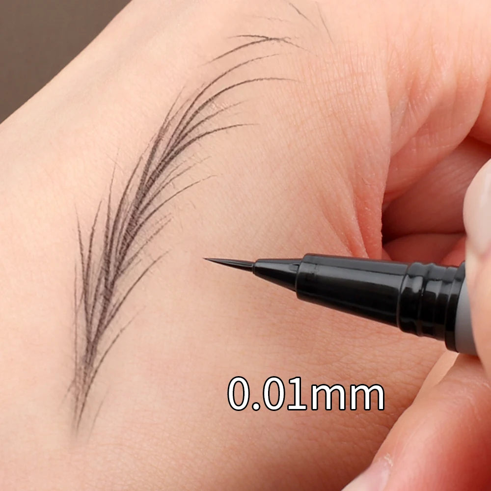 1PCS Waterproof Liquid Eyebrow Easy To Color Long Lasting Sweat-proof Eyebrow Pen 0.01MM Ultra Thin Head Eye Makeup Cosmetics