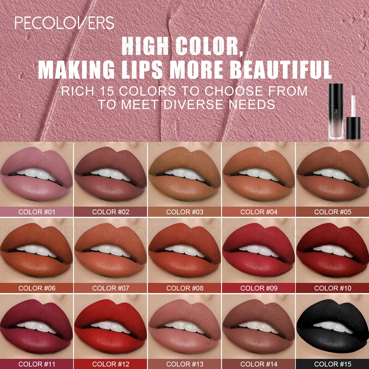 1PC Lightweight Non-stick Cups, Nude, Velvet Matte, Halloween Makeup, Lip Gloss Lipstick, Suitable for Festival and Stage Makeup