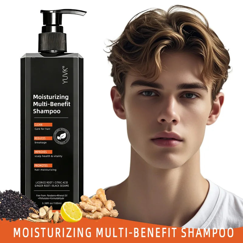 YUVK Ginger Rich and Fluffy Shampoo, Specially Designed for Oily Scalp, Cleanses Hair Follicles, Balances Oil and Fat