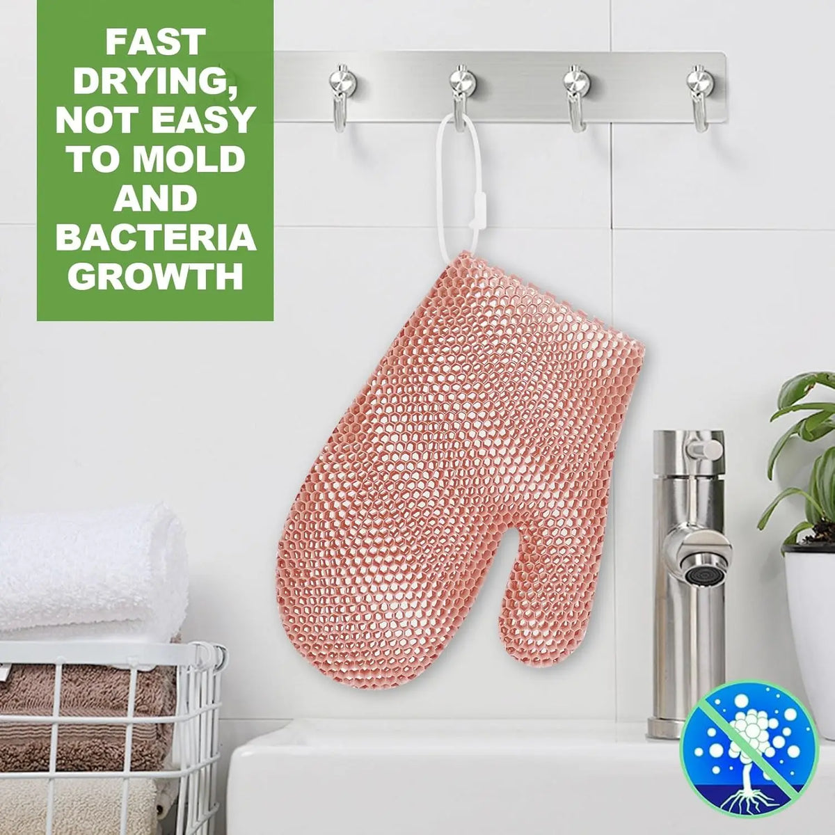 Honeycomb Exfoliating Shower Finger Caps Body Scrub Cleansing Bath Mitt Breathable Odorless Skin Care Tool Multi-Color