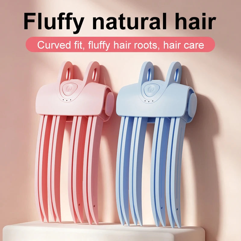 Portable Heated High‑crown Root Volumizing Clip Wireless Rechargeable Fluffy Hair Styling Accessory Anti‑flat Top Root Lifter