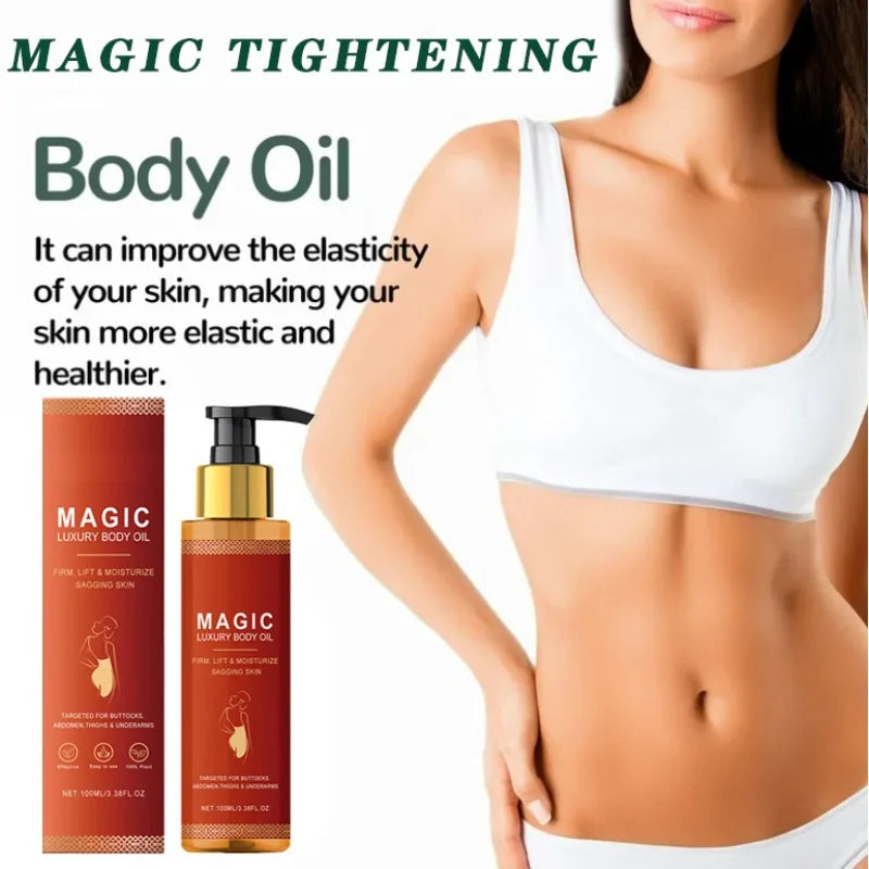 100ml Magic Luxury Body Oil Deeply Moisturizing Dry Skin Tightening Elastic Chest Thighs Rejuvenating Repairing Nourishing Oil