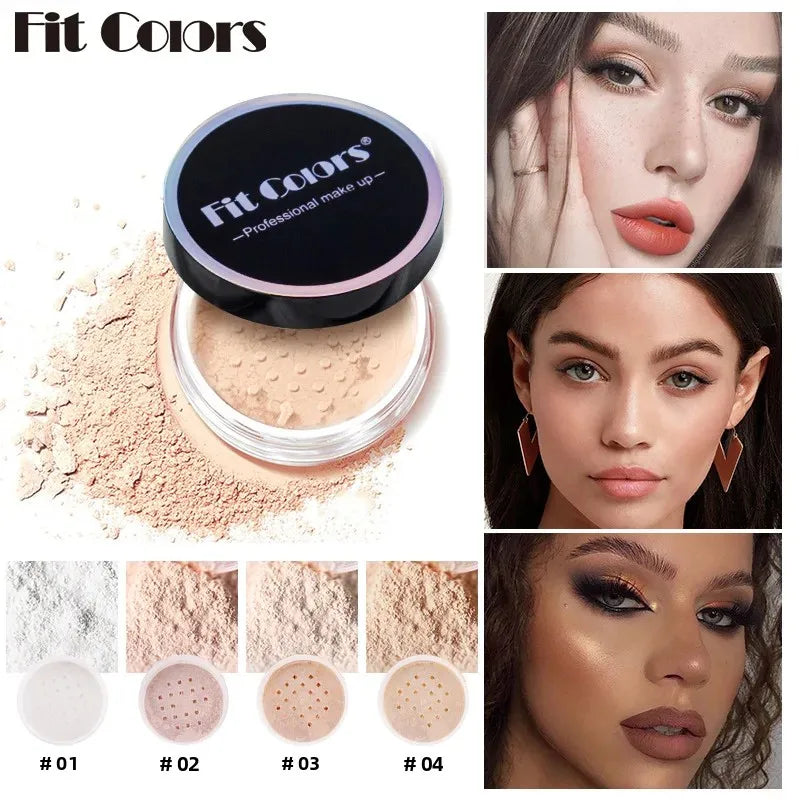 Waterproof Loose Powder Makeup Setting Powder Oil Absorbing Long Wear Finishing Powder for Flawless Smooth Skin