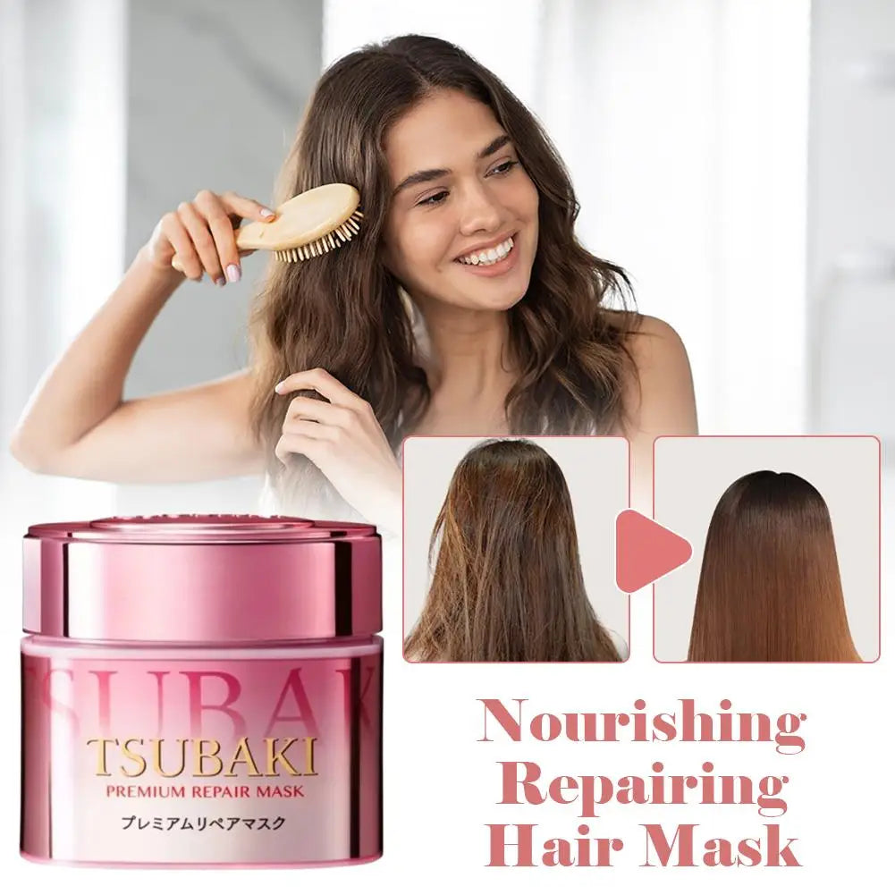 TSUBAKI Camellia Essential Oil Hair Conditioner Salon Grade Hair Repair Cream For Severely Damaged Hair Texture Premium Hairmask