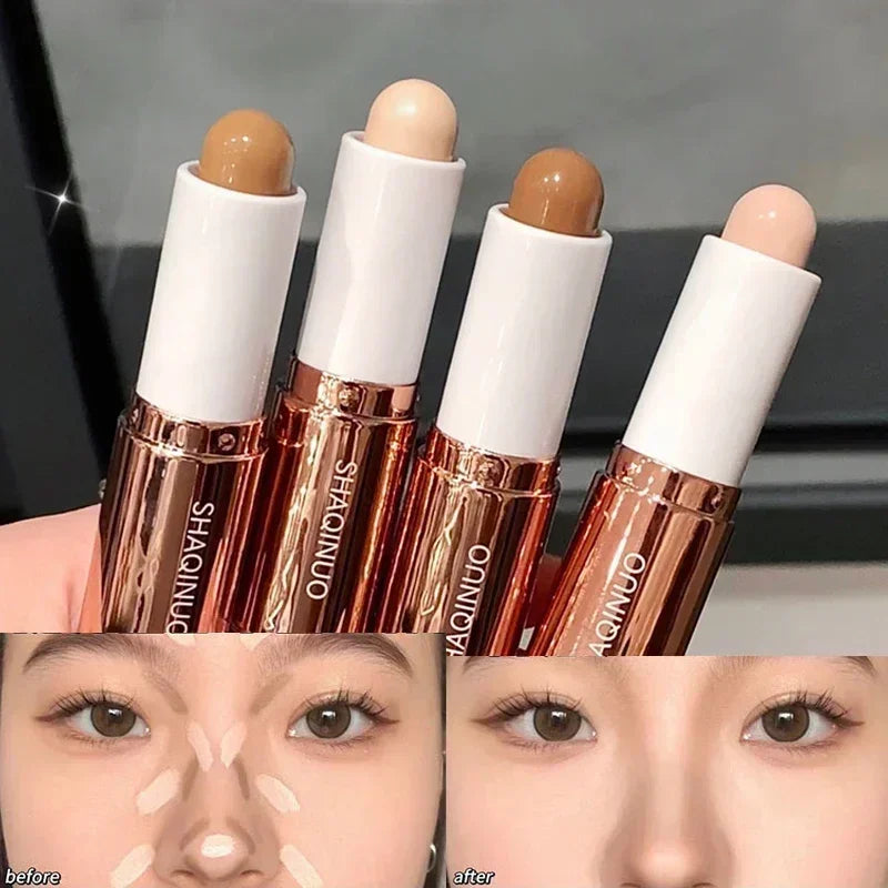 2 in 1 Dual Head Highlighting&Bronzer Stick Face Brightening Shaping Concealer Pencil Corrector Nose Shadow Contouring Cosmetics