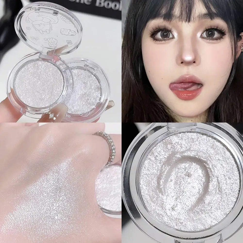 Highlight Face Brightening Palette, Natural Luster, With Pearlescent Luster, Long-Lasting Shiny Fluorescence, Fine Powder