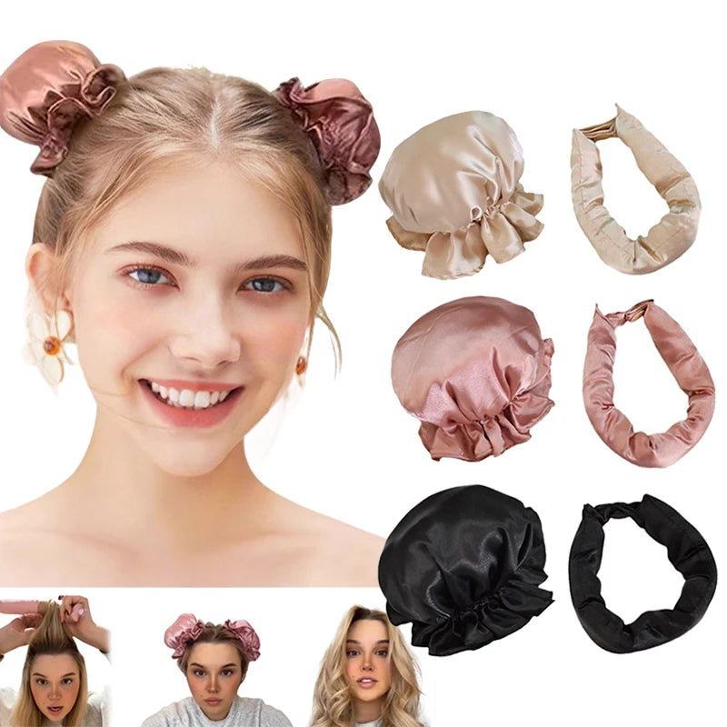 2/4pcs Sleeping Heatless Curling Rod Set Curls Soft Hair Rollers No Heat Hair Curler Headband Hair Curlers Styling Tools