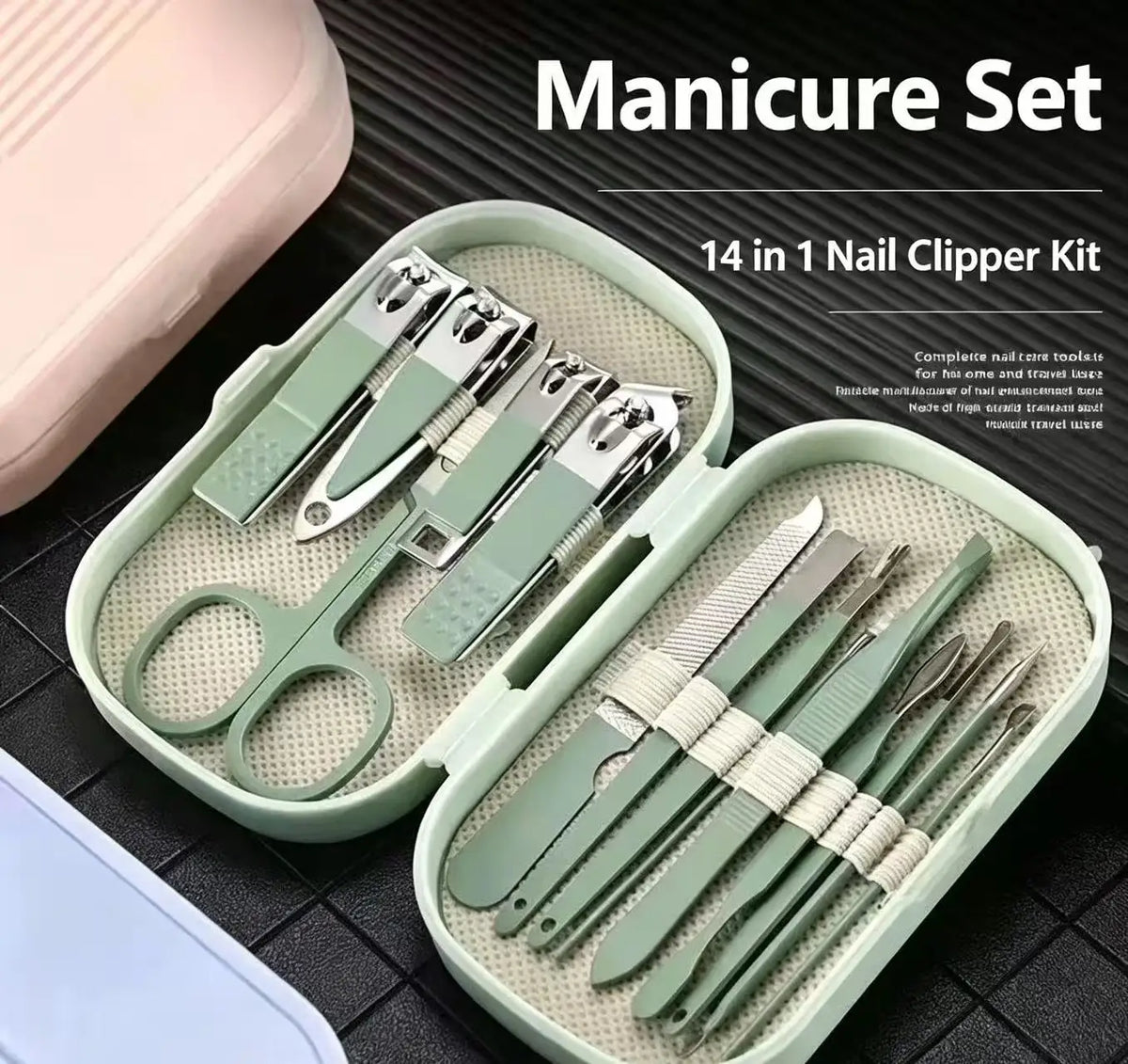 Portable Nail Clipper Set - Durable Manicuring Tools with Nail Clippers Ear Scoop for Home Use Nail Art Kit