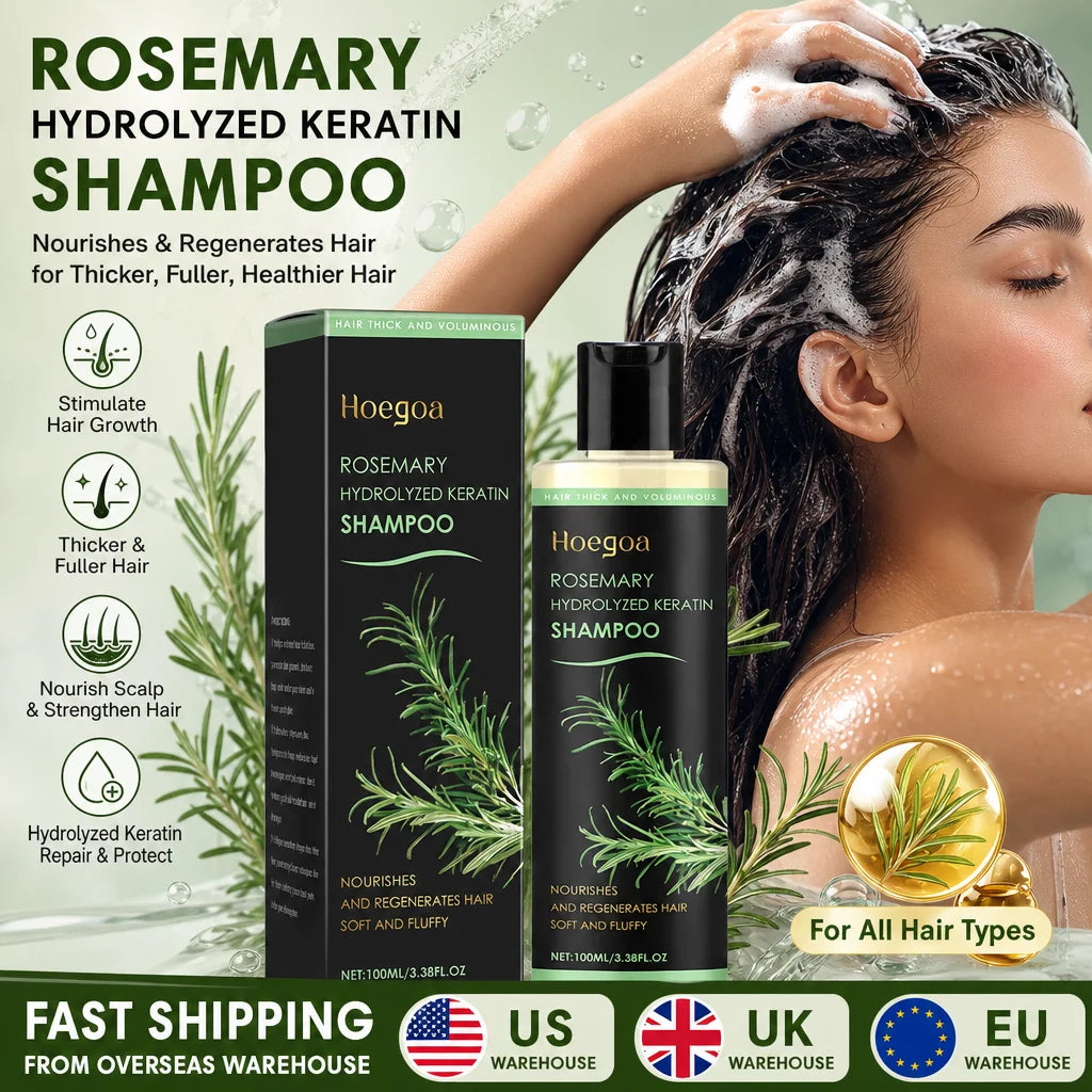 Rosemary Shampoo Soothing Scalp Anti Dandruff Refreshing Fluffy Repair Split Ends Plant Oil Control Nourishment Hair Shampoo