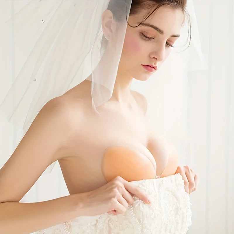 Silicone breast patch ultra-light invisible bra thickened push-up wedding dress special underwear breast patch