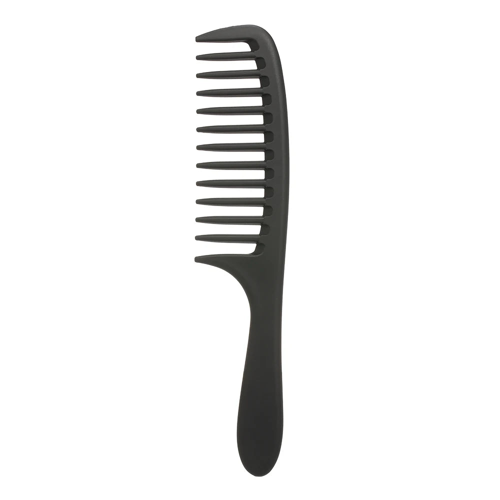 Wide Tooth Comb Detangling Hair Wide Comb Round Teeth Hairdress Comb Carbon Antistatic Comb Pro Salon Dyeing Styling Tools