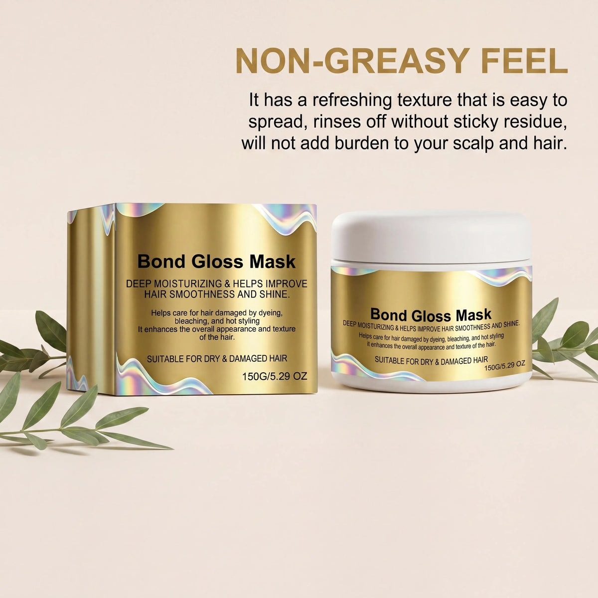 Bond Gloss Deep Conditioning Hair Mask Repair Dry Dull Damaged Hair Strengthen Hair Roots Boost Shine Nourish Scalp Conditioner