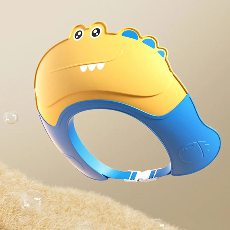Baby Shampoo Cap Cute Cartoon Waterproof Baby Bath Hat Kids Ear Protector Adjustable Shampoo Artifact Soft Newborn Shower Cap