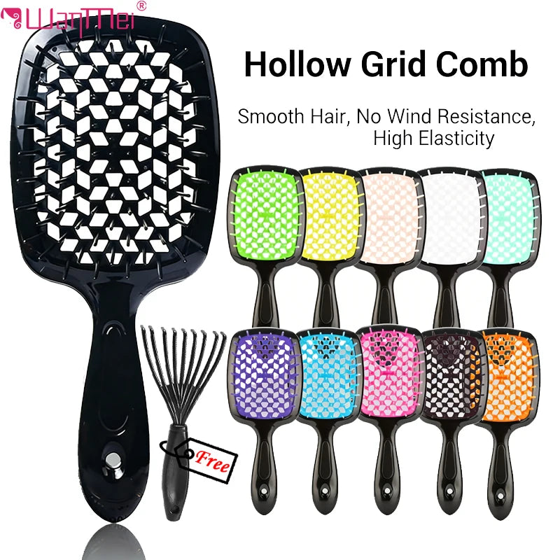 Hair Comb Anti Static Scalp Massage Brush Wet Dry Hair Detangling Styling Comb Salon Barber Brushes Demelante Hair Care Tools