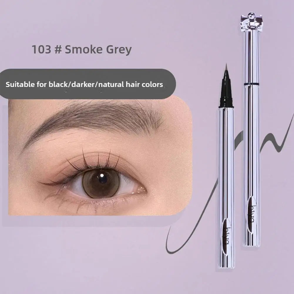 Biya Microblade Liquid Eyebrow Pen Waterproof Sweatproof Long-Lasting Brow Pencil 0.8g Ultra-Fine Tip Long-Lasting Eye Brow Make