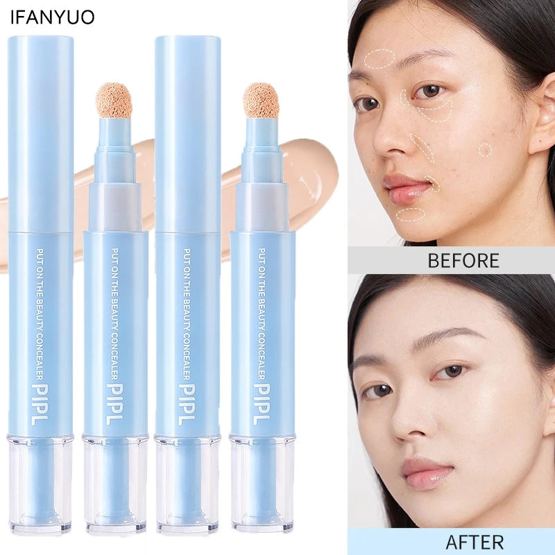 Liquid Concealer Pen Highlighter Stick Full Cover Contouring Foundation Brightener Dark Circles Freckles Acne Contouring Makeup
