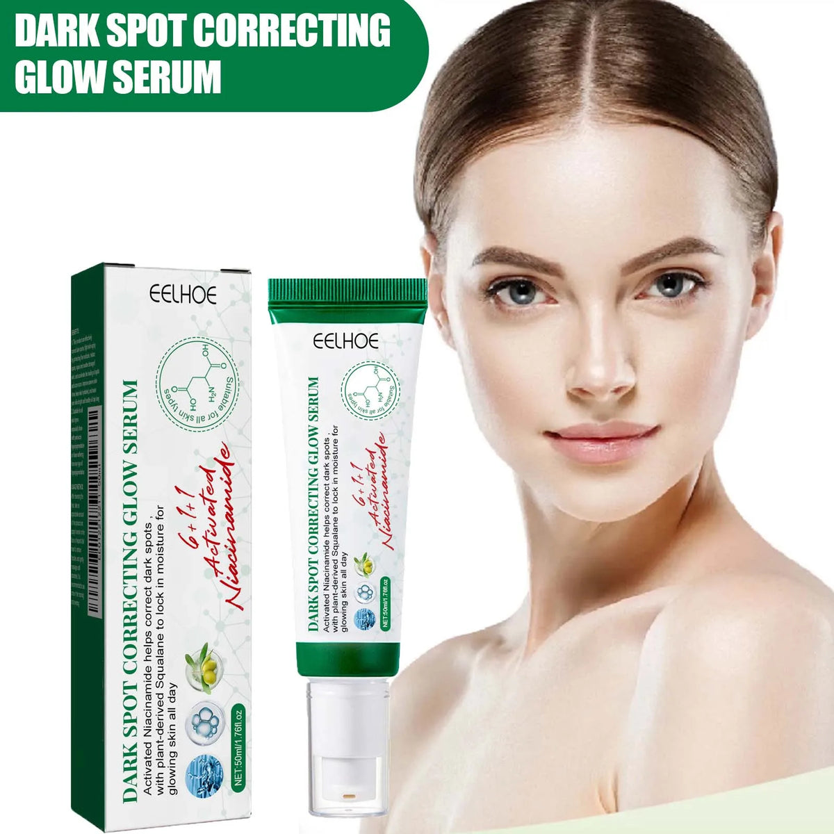 Nicotinamide Dark Spot Corrector Facial Serum Fade Melanin Acne Freckles Removal Brightening Improve Dull Face Care Essence